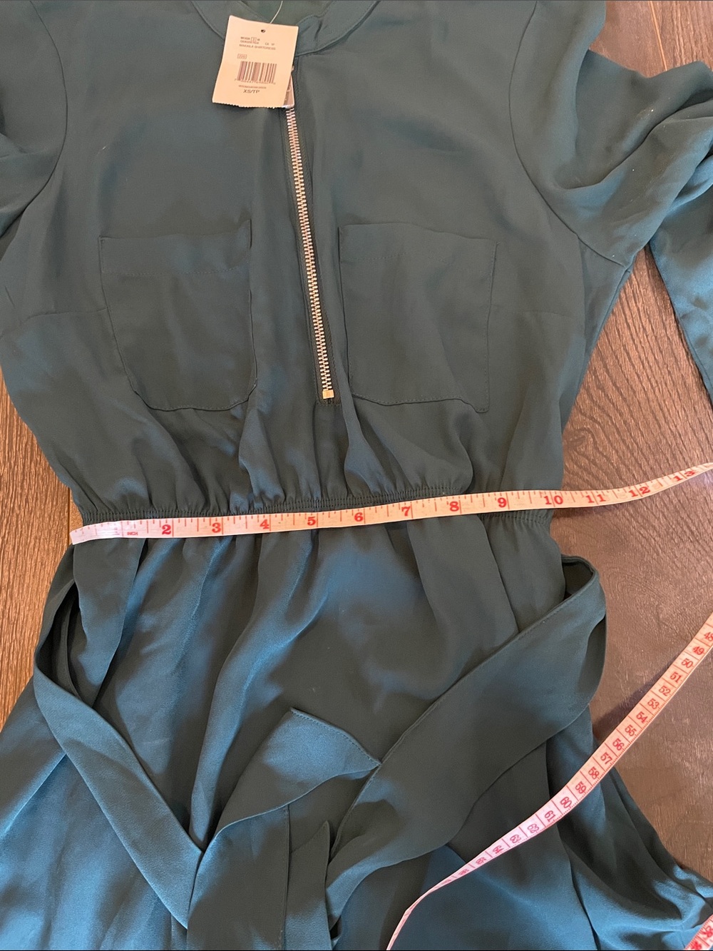 Guess Teal Long Sleeve Dress with Zipper - Picture 7 of 8